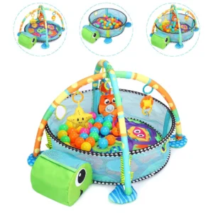 Tapis d’Éveil Bébé 3-en-1 Tortue