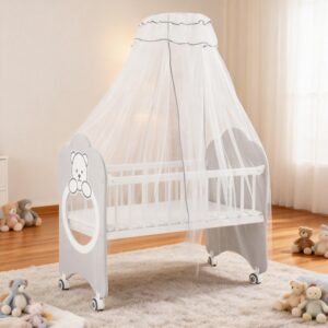 Lit Bébé en Bois avec Fonction Cododo