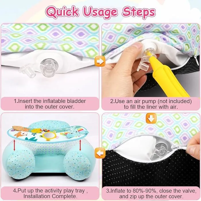 Siège Gonflable Bébé avec Plateau d’Activités