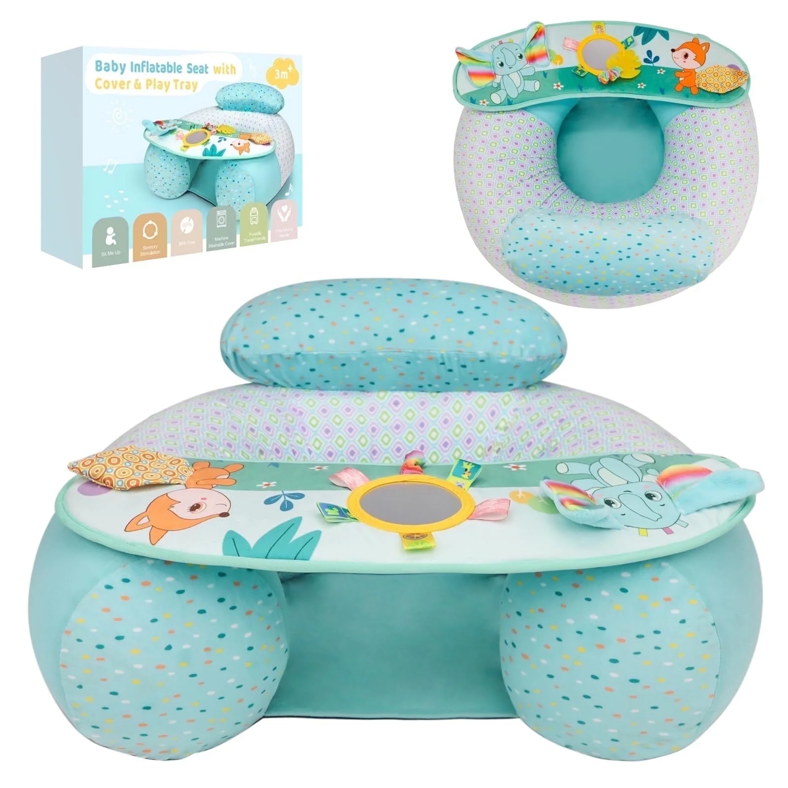 Siège Gonflable Bébé avec Plateau d’Activités